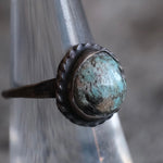 Vintage Sterling Turquoise Roper Ring 7.25