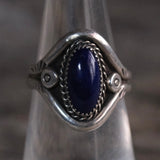 Vintage Sterling Onyx Roper Ring 5.5