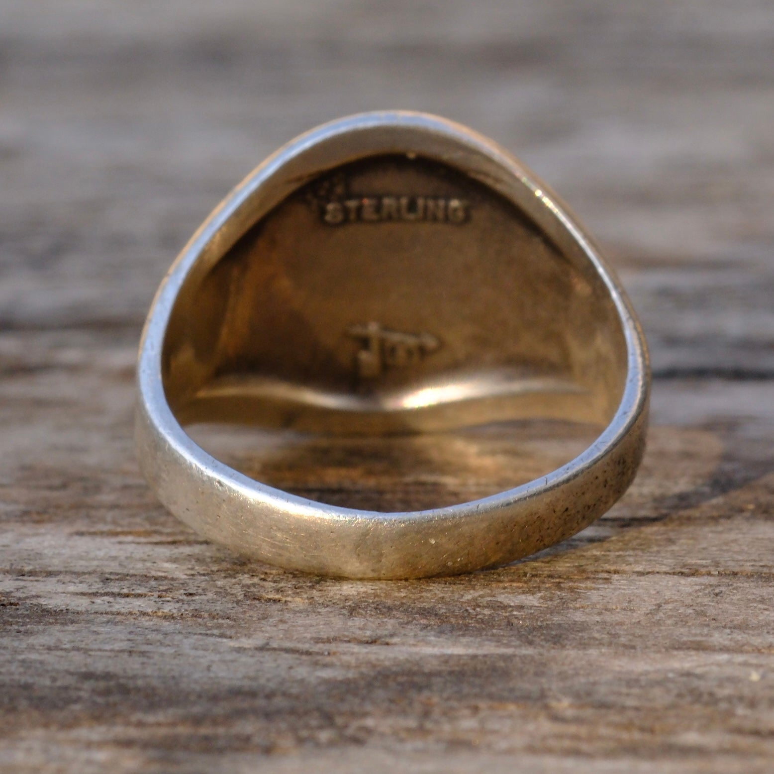 Vintage Sterling Silver Bells Trading Post Thunderbird Ring 5.5
