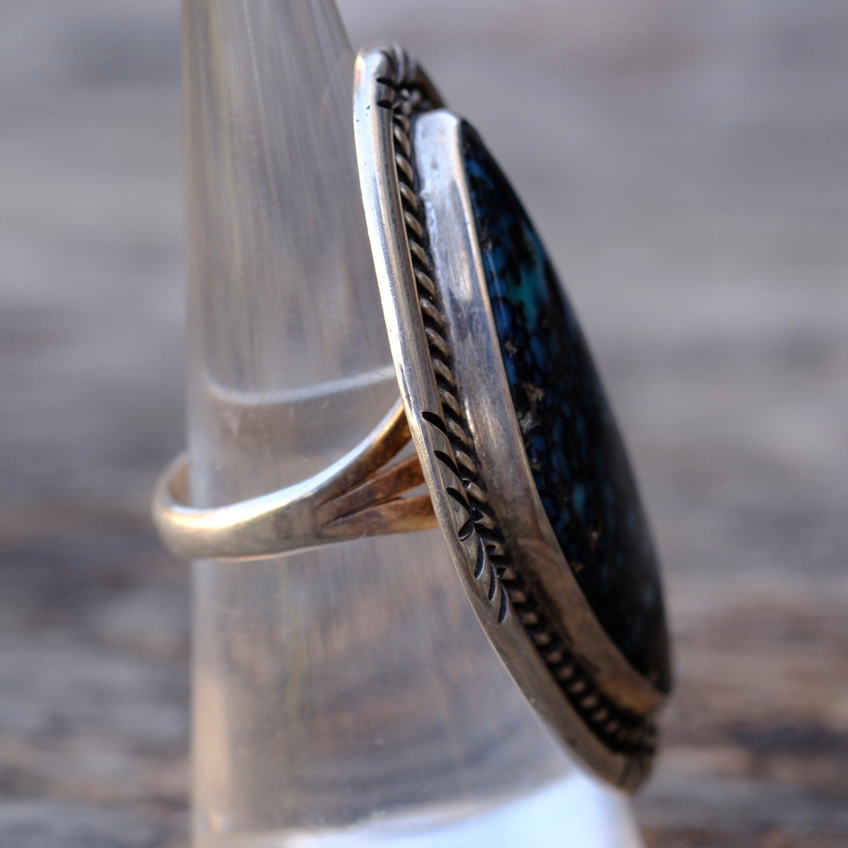 Vintage Sterling New Lander Roper Ring 6.75
