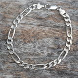 Vintage Sterling Silver Figaro Bracelet