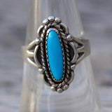 Vintage Sterling Turquoise Ring 7.5