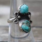 Vintage Sterling 2-Stone Turquoise Ring 6