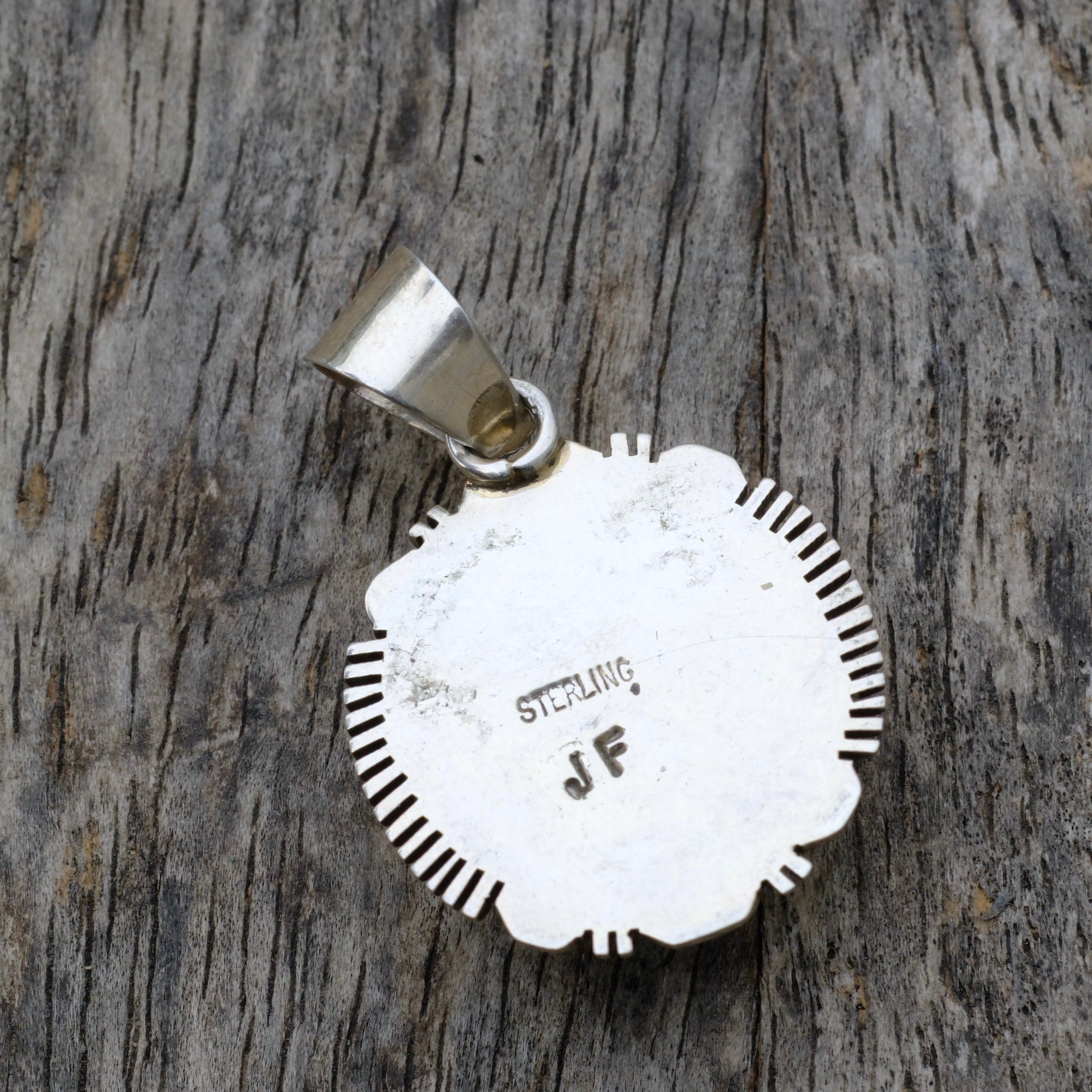 Vintage Sterling White Buffalo Pendant