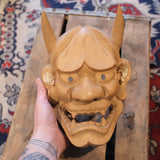 Vintage Wooden Japanese Hannya Mask