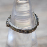 Vintage Sterling Mother Of Pearl Overpass Ring 5.25