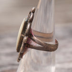 Vintage Sterling Mother Of Pearl Ring 6