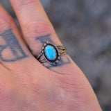 Vintage Sterling Turquoise Ring 5.5