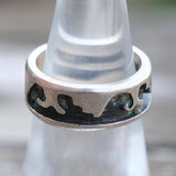 Vintage Sterling Wave Band 6.75