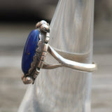 Vintage Sterling Lapis Ring 6.25