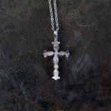 Vintage Sterling Small Turquoise Cross Necklace