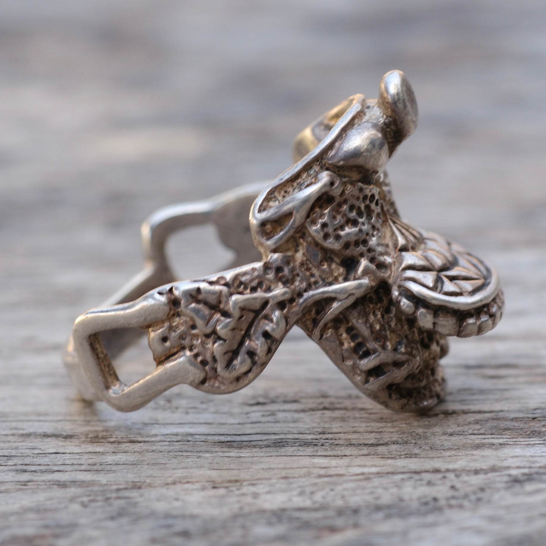 Vintage Sterling Silver Saddle Ring 11.75