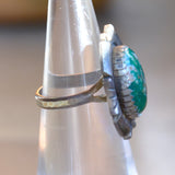 Vintage Sterling Turquoise Ring 3.75