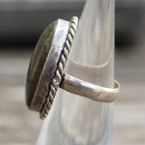 Vintage Sterling Jasper Ring 4.25