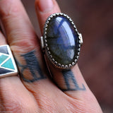 Vintage Sterling Labradorite Ring 5