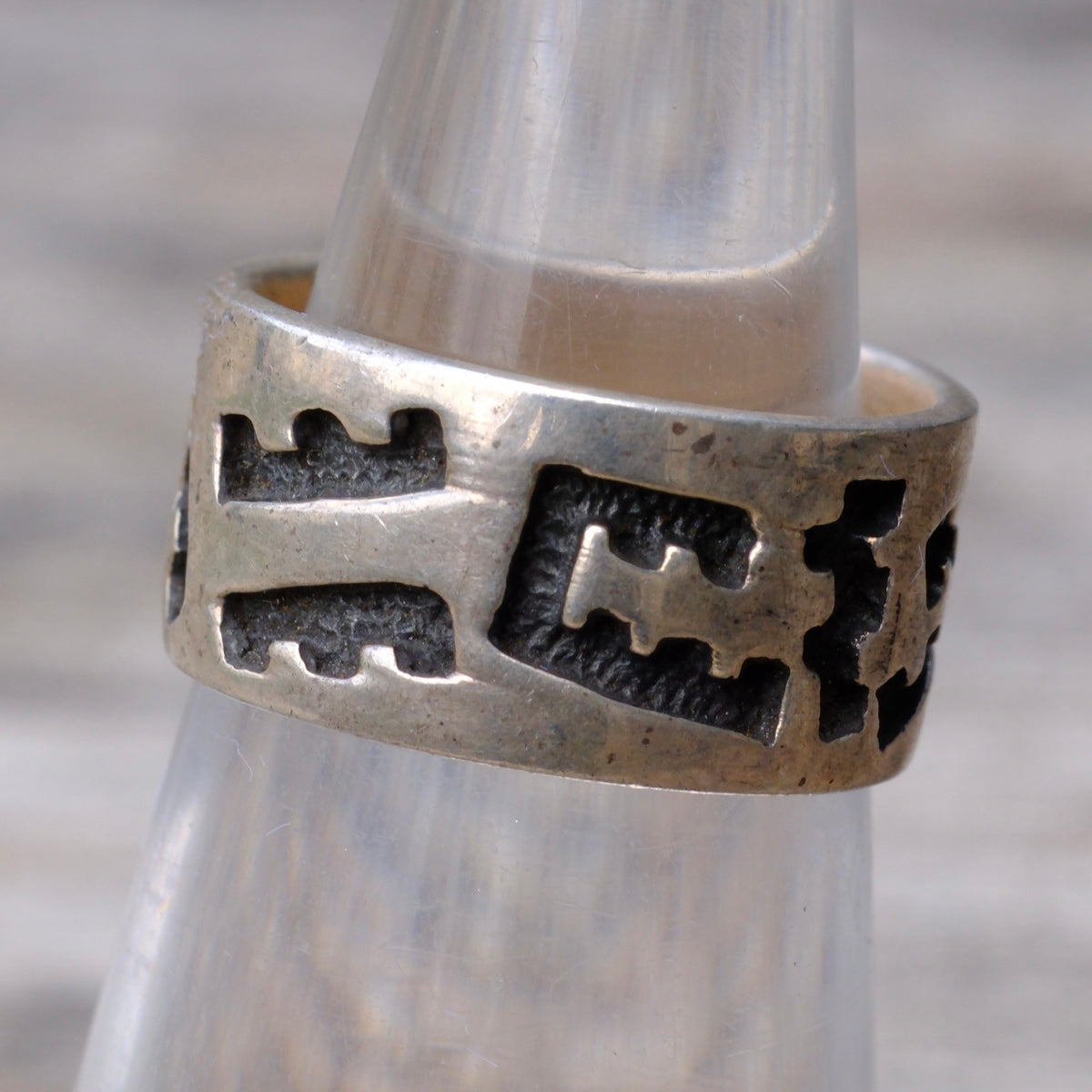Vintage Sterling Silver Stamped Ring 4.5