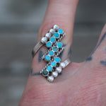 Vintage Sterling Turquoise Inlay Ring 4