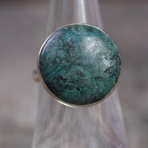 Vintage Sterling Chrysocolla Ring 6