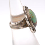 Vintage Sterling Turquoise Florette Ring 6