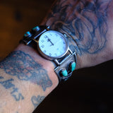 Vintage Sterling Turquoise Watch Band