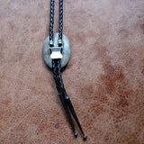 Vintage Sterling Turquoise Bolo Tie