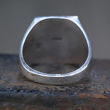 Vintage Sterling Turquoise Horseshoe Ring 9.5
