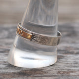 Vintage Sterling and 12K Gold Band 11.75