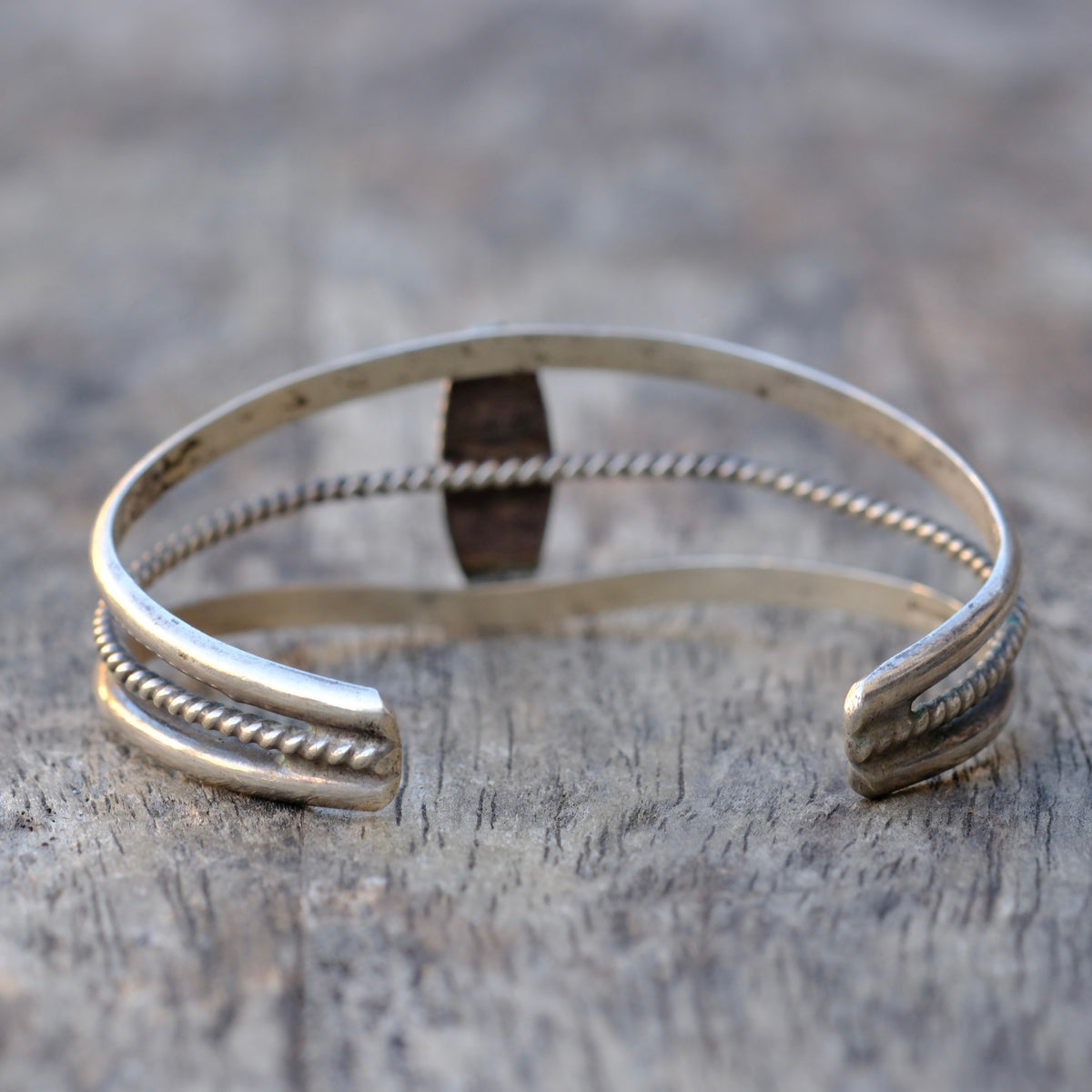 Vintage Sterling Coral Cuff Bracelet