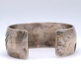 Vintage Sterling Wide Bear Paw Cuff Bracelet 6.75"