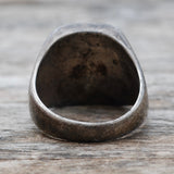 Vintage Sterling Crushed Turquoise Inlay Ring 8