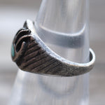 Vintage Sterling Turquoise Bear Paw Ring 5.75