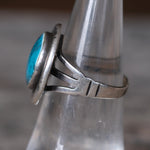 Vintage Sterling Turquoise Ring 5.75