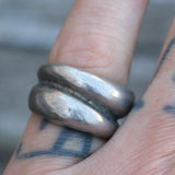 Vintage Sterling Silver Modernist Ring 5