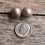 Vintage Sterling Stamped Dome Stud Earrings