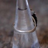 Vintage Sterling Turquoise and Coral Cluster Ring 5.75