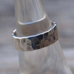 Vintage Sterling Silver Faceted Band Ring 5.5