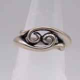 Vintage Sterling Silver Ornate Band 5