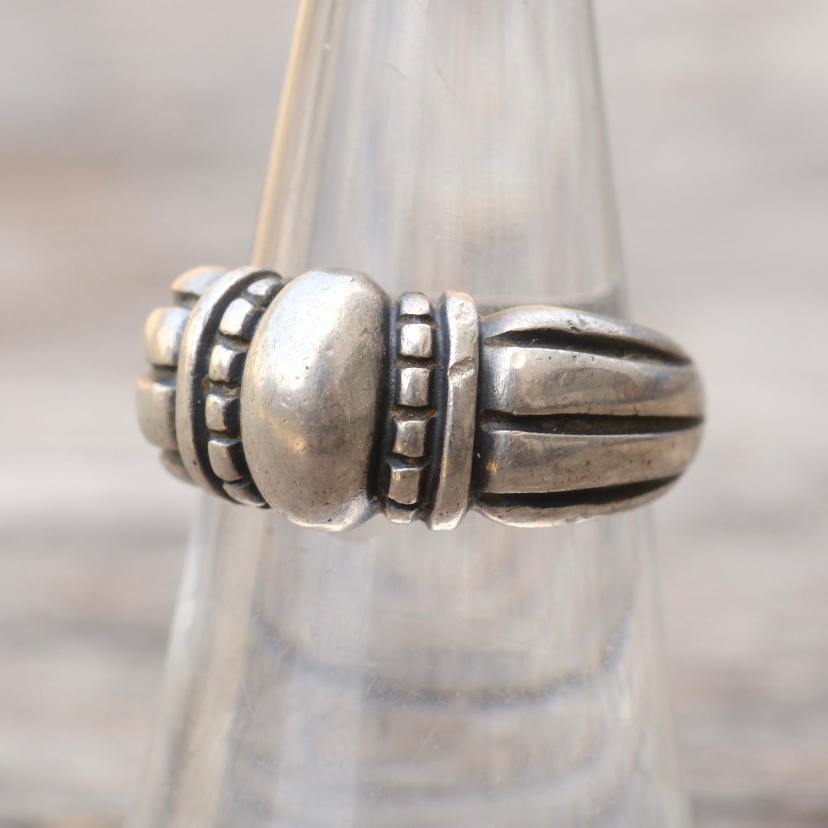 Vintage Sterling Silver Band Ring 6.75