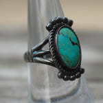 Vintage Sterling Turquoise Ring 7.5