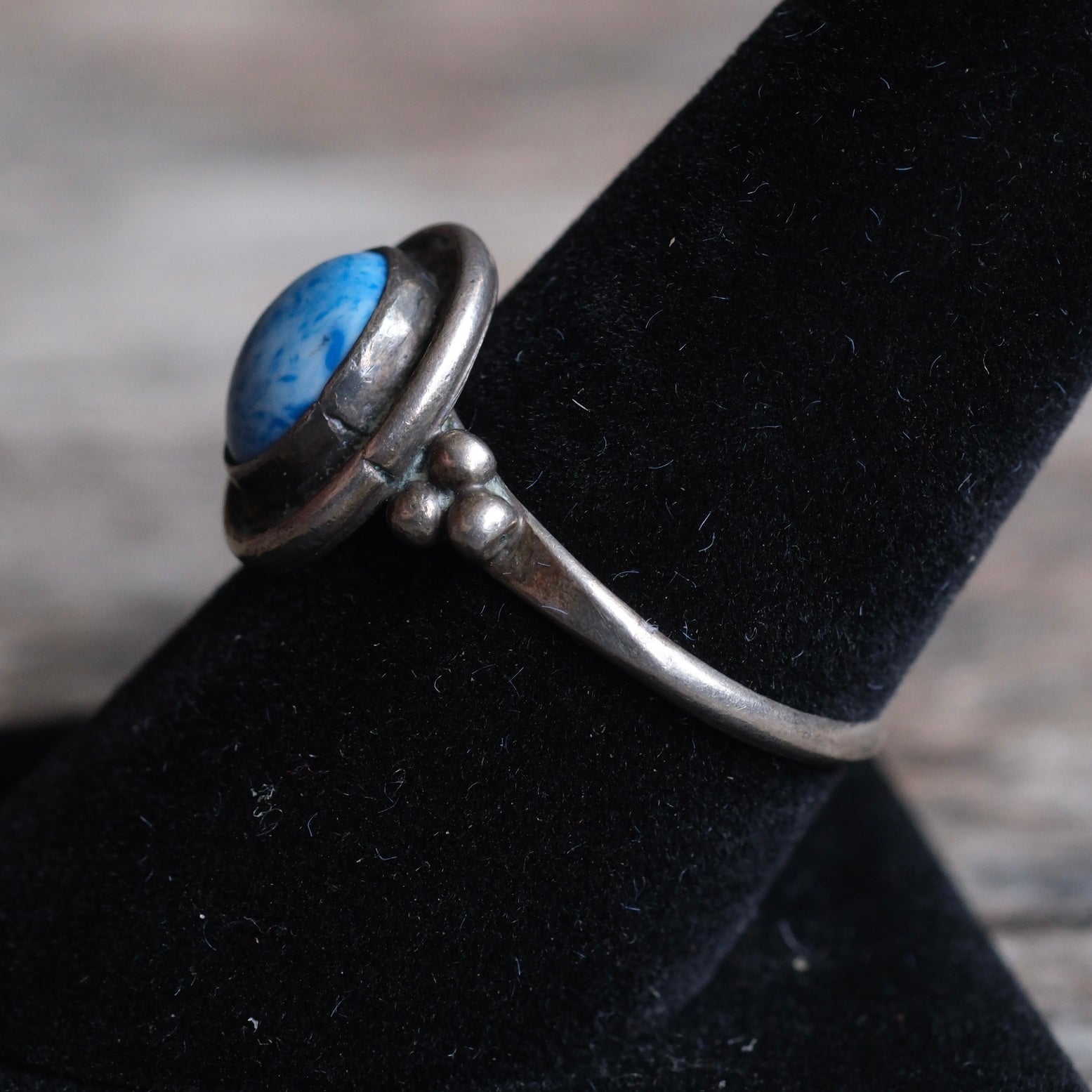 Vintage Sterling Sodalite Ring 8.75