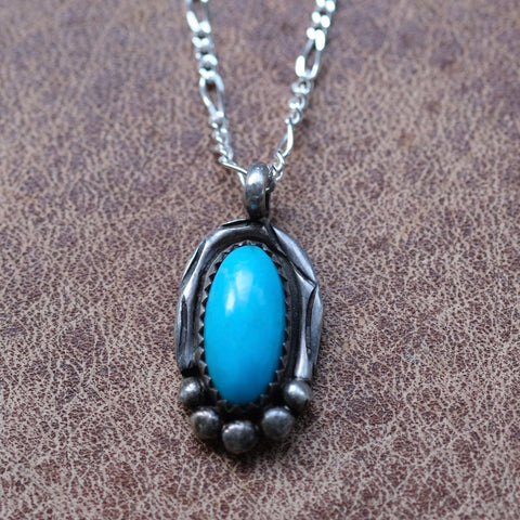 Vintage Sterling Turquoise Necklace