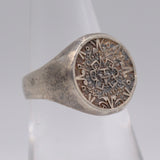 Vintage Sterling Aztec Calendar Ring 6.5