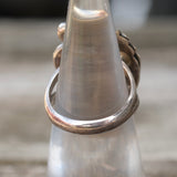 Vintage Sterling Turquoise Feather Ring 5.25