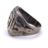 Vintage Sterling Military Signet Ring 9.75