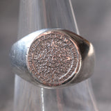 Vintage Sterling Aztec Calendar Signet Ring 8