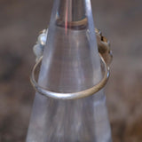 Vintage Sterling Multistone Inlay Ring 4.75