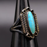 Vintage Sterling Turquoise Ring 5.75