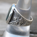 1980's Vintage Sterling Abalone Thunderbird Ring
