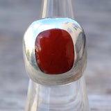 Vintage Sterling Red Jasper Ring 5.5