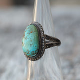 Vintage Sterling Turquoise Ring 4.5